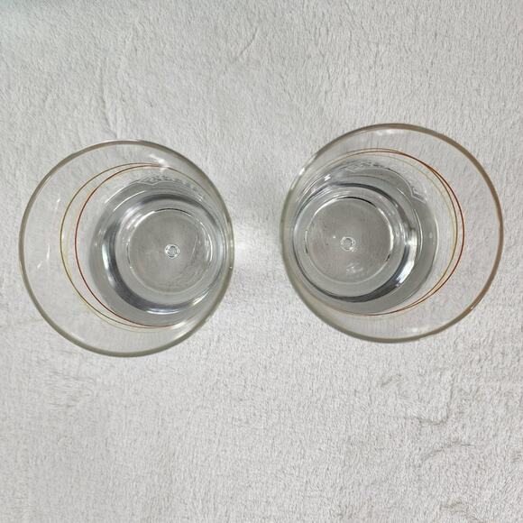 2 Baileys Irish Cream Rocks Glasses Suspended Bubble Thick Bottom Striped - Picture 8 of 11